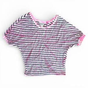 HARD TAIL Forever Striped Dolman Slouchy Striped Tee Size Small